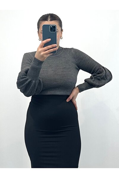 NİSUM MODA BALON KOL BALIKÇI TRİKO BODY