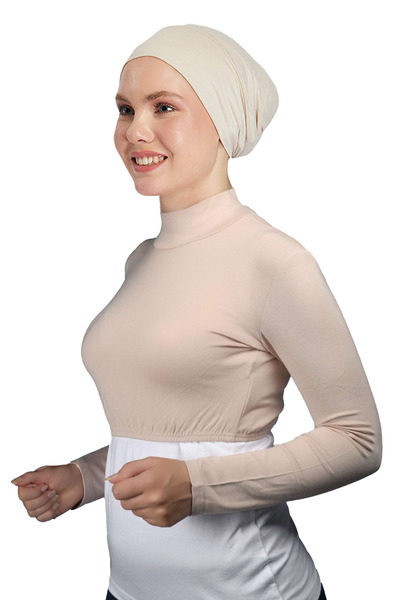 Altobeh Дамски поло с дълъг ръкав и яка от ликра, пениран памук, полуботи - п...