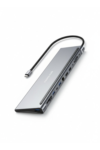 Fulltech 12 İN 1 HIZLI ŞARJ AUX VGA PORTLU 100MBPS ETHERNET PORTLU USB-C ÇOKL...