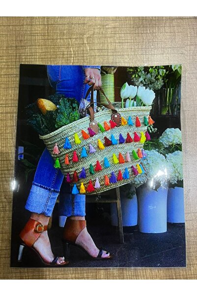 Gönülden Tasarım 20x17 cm najlonski šareni vizuelni pribor za šivanje, crveni