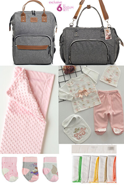 Beyaz Bebek 6’lı Bebek Doğum Seti(HASTANE ÇIKIŞ,ANNE&BEBEK BAKIM OMUZ VE SIRT...