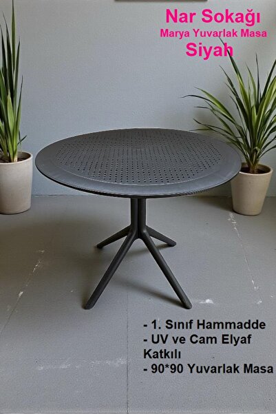 nar sokağı 90*90 Yuvarlak Marya Masa Bahçe, Balkon ve Cafe Masası