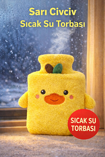 TOYFEST Sarı Civciv Sıcak Su Torbası Yumuşak Peluş Hediyelik