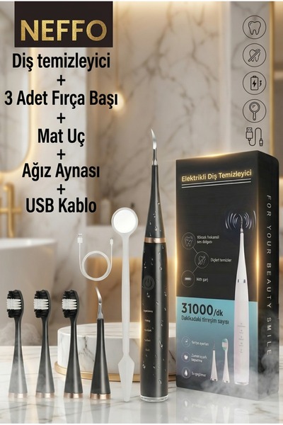 NEFFO Ultrasonic Elektrikli diş fırçası Tartar sökücü araçları temizleyici ağ...