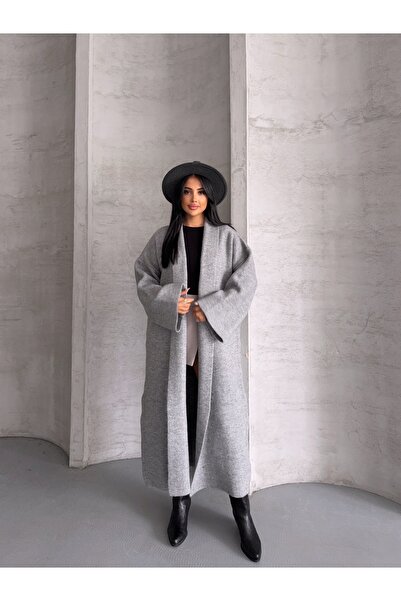 erki triko سترة طويلة بياقة شال