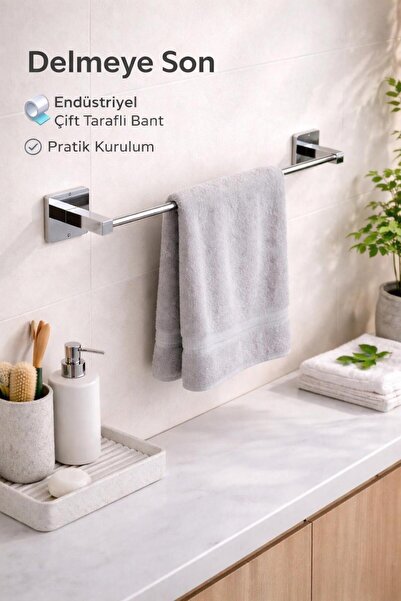 Le Touche Krom Uzun Havlu Havluluk Askılık