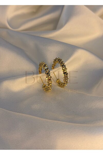 stainles steel Paslanmaz Çelik Gold Çıkıntılı Halka Küpe