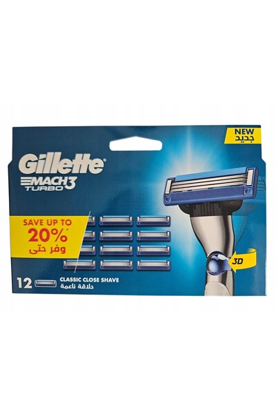 Gillette Lame de schimb Mach3 3D Turbo 12 buc