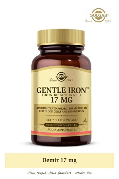 Solgar Gentle Iron 17 Mg 90 V-kapsül