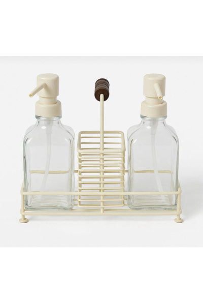 Lucia Cappadocia 2’Li Krem Stantlı Lif Bölmeli Paslanmaz Çelik Sıvı Sabunluk ...