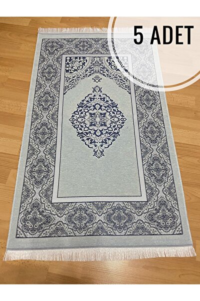 AYHANHOME 5 Adet Desenli Saçaklı Hediyelik Bohçalık Tafta Gri Seccade