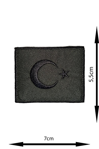 REMSATİC Ütü Ile Yapışan Arma - Patch - Haki Renk Bayrak Modeli (7cm X 5,5cm)