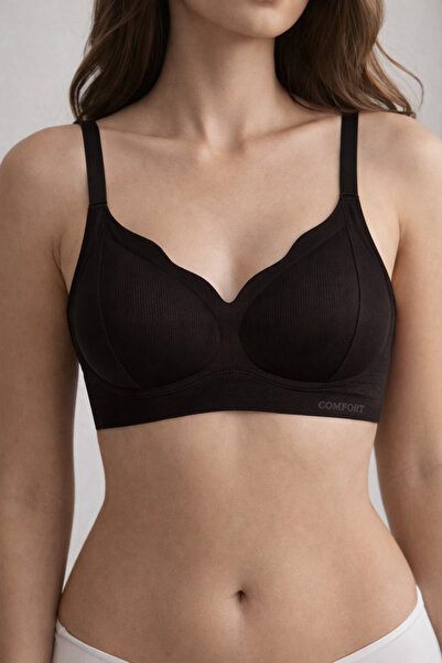 SİLVER MİRROR Laser Cut Cotton Unbuttressed Bra