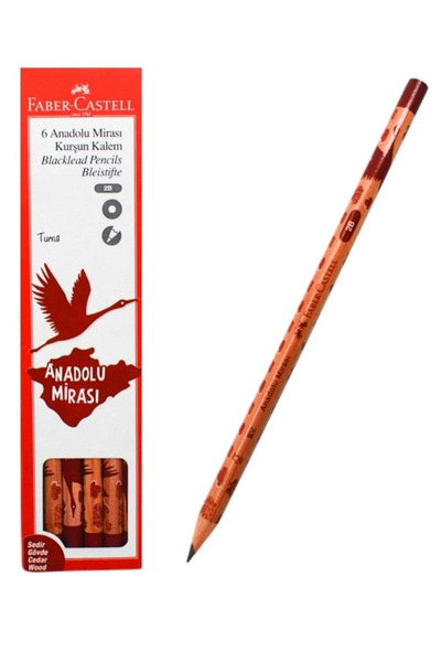 Faber Castell 6'lı Anadolu Mirası Kurşun Kalem 2B