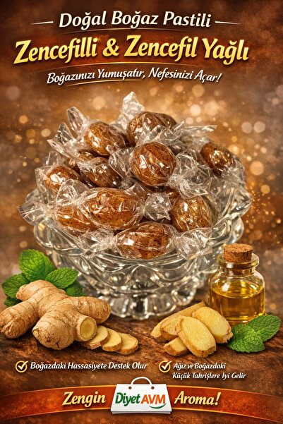 Diyet AVM Doğal pastil Zencefil yağlı ve Zencefil parçacıklı tarihi Osmanlı ş...