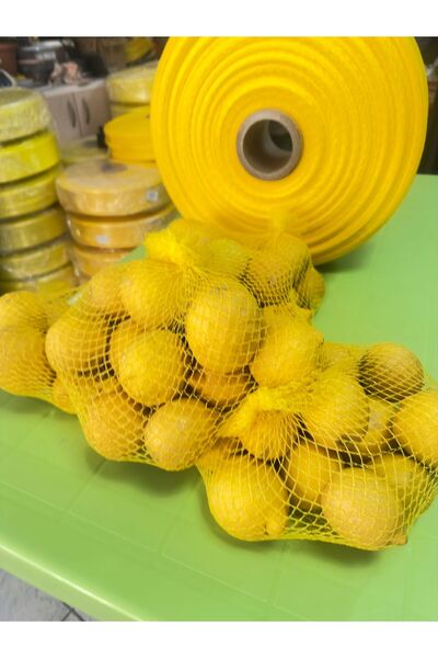 POLİTOKFİLE Limon Paketleme Filesi 38 Cm Dokuma (1000M) Sarı