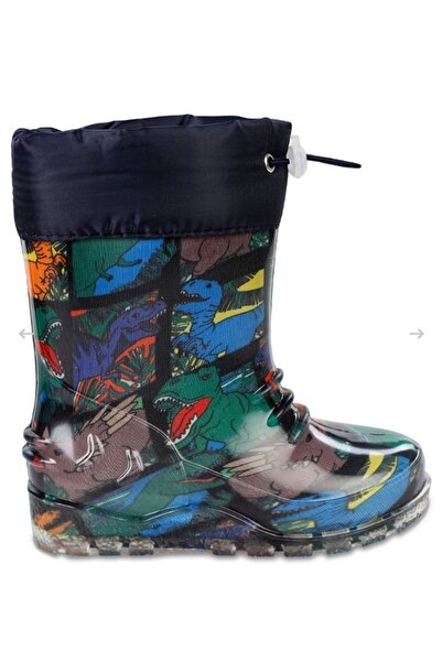 casso Unisex Dinazor Figürü Desenli Erkek Çocuk Plastik İçi Kürklü Yağmur Çiz...