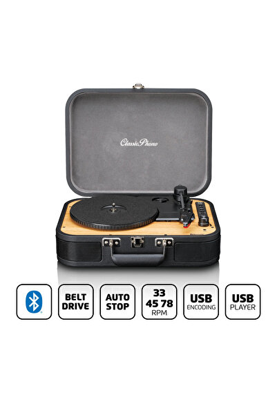 Lenco TT-114BK Siyah Dahili Hoparlörlü Pikap-TT-114BK