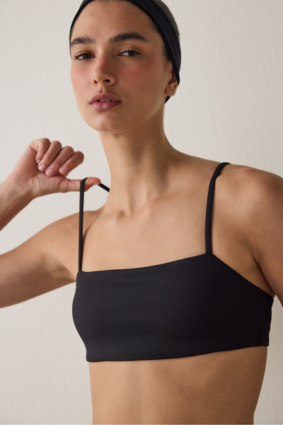 Penti Siyah Fitilli Spor Sütyeni