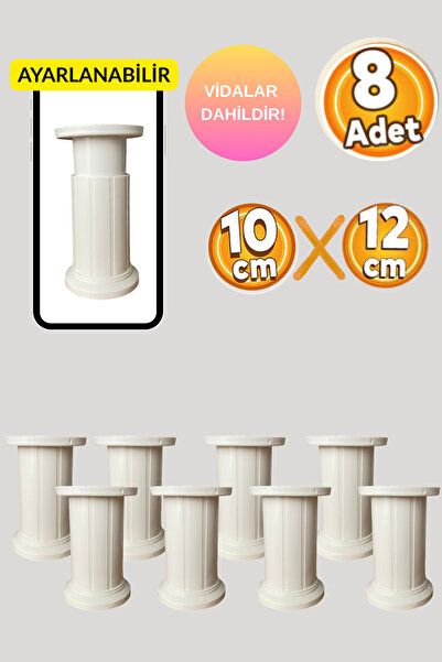 yusa stores Plastik Baza Koltuk Kanepe Robot Süpürge İçin Yatak Ayağı 10x12 c...