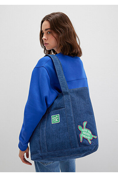 Mavi Indigo Turtles Denim-Umhängetasche 1913561-82050