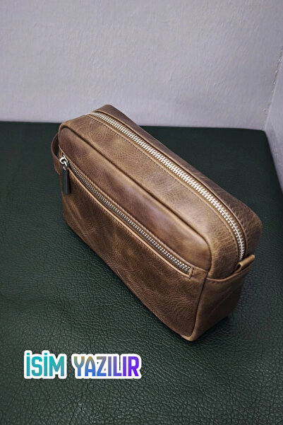 NZCLUB Естествена кожена чанта-портфейл от кожа тип  "Crazy Horse "