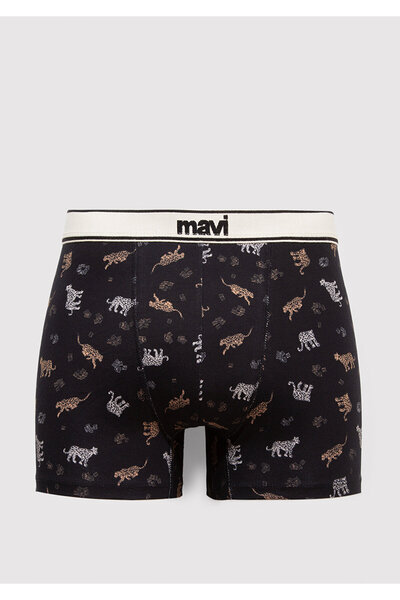 Mavi Schwarzer Boxer mit Tiger-Print 0911982-900