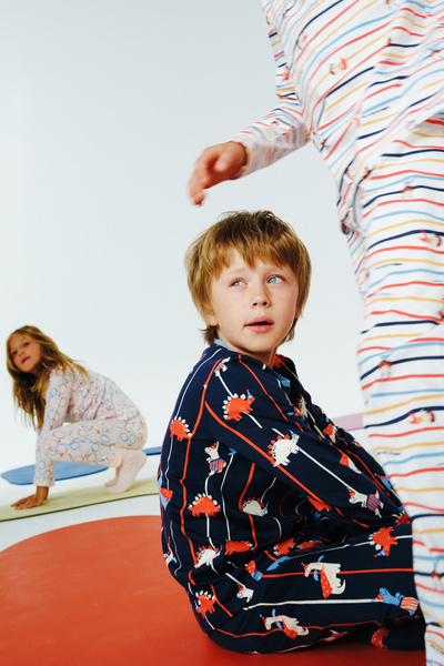 Penti 2-teiliges Pyjama-Set aus Baumwolle mit Karussellmuster und Dino-Karnev...