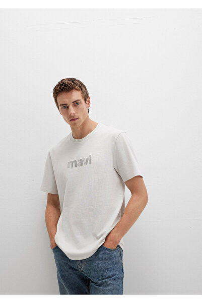 Mavi Tricou gri cu logo imprimat Regular Fit / Normal Cut 0612936-80192