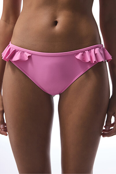 Penti Partea de jos de bikini cu volane Begonia roz