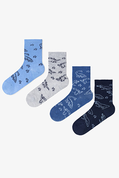 Penti Erkek Çocuk Archeology Dinozor Desenli 4'lü Soket Çorap