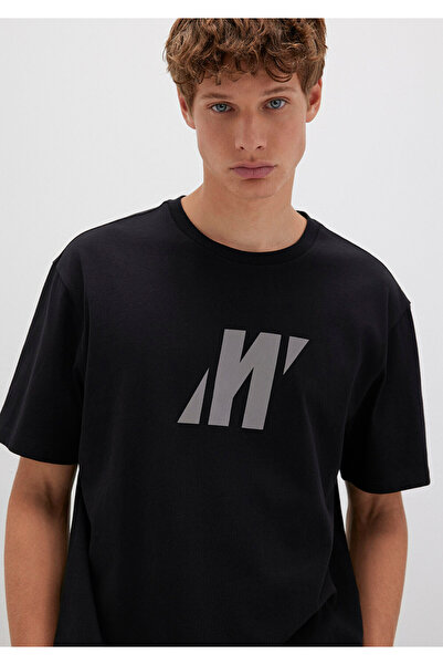 Mavi Tricou negru cu reflector Pro Logo Detaliat Loose Fit / Fit confortabil ...