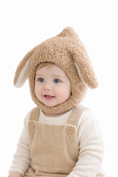 Superbaby Caciulita maro pentru bebelusi - Bunny