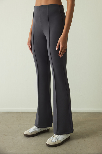 Penti Anthracite Modal High Waist Flared Trousers