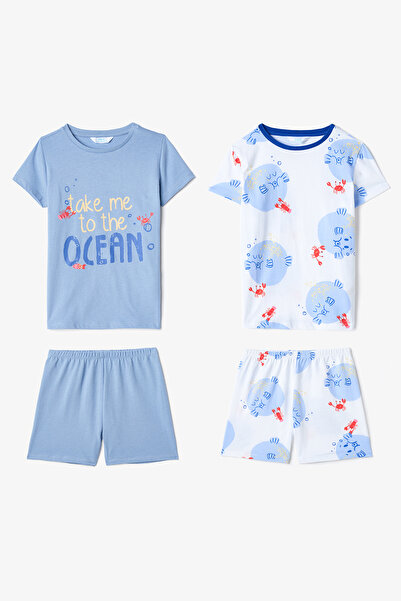 Penti 2-teiliges Pyjama-Set aus Baumwolle mit Kugelfisch-Motiv für Jungen