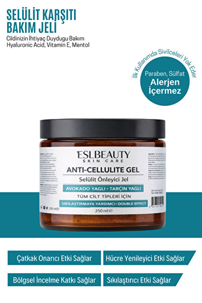 esl beauty Sıkılaştırıcı Selülit Jeli 250 ml – Çatlak Karşıtı & Nemlendirici ...