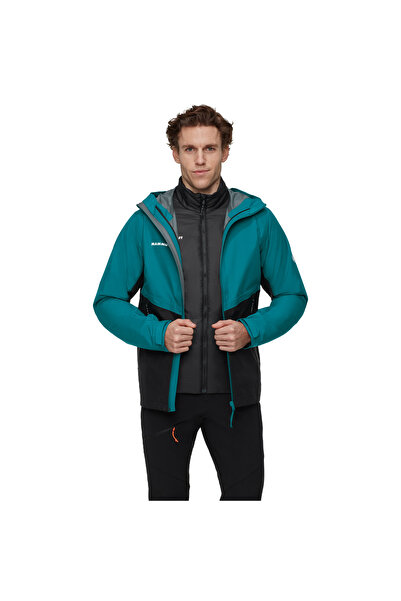 Mammut Jacheta Barbati MammutAlto Light 3 In 1 Hs Hooded Deep Teal-Black