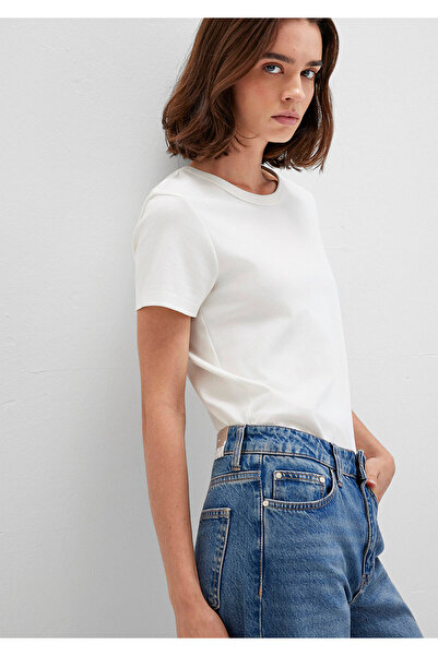 Mavi Μπλουζάκι White Crew Neck Slim Fit - 1612707 -70057