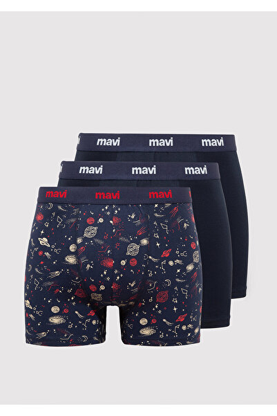 Mavi Marineblaue 3-teilige Boxershorts 0910616 -900