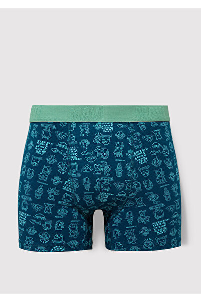 Mavi Baskılı Boxer 091119-71923