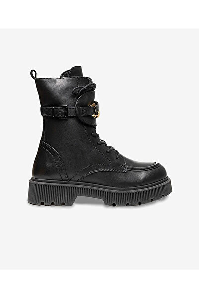 Greyder Kadın Siyah Hakiki Deri Memory Foam Taban Military Bot 3K2UB32730