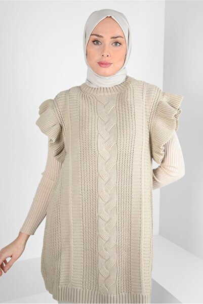 Alvina Pulover de tricotaj cu volane 44030