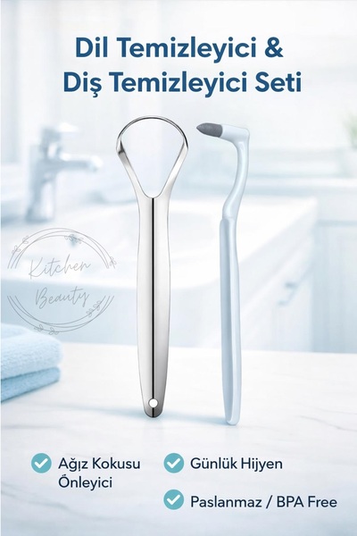 Kitchen Beauty Dil Temizleyici Paslanmaz Çelik Ağız Bakım Fırçası Ve Diş Beya...