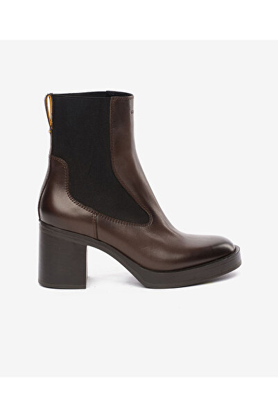 Greyder Cizme cu toc din piele naturală maro pentru femei 5K2DB35291