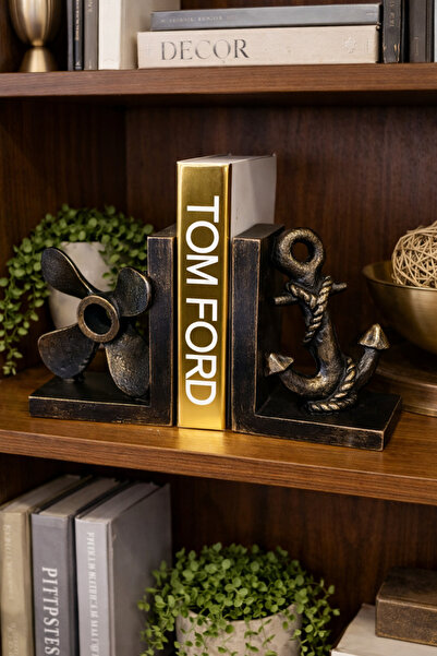 MGS COLLECTION حامل كتب على شكل مرساة للزينة