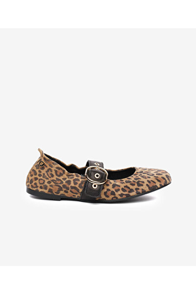 Greyder Жіночі леопардові балетки з натуральної шкіри 5K2KA34360