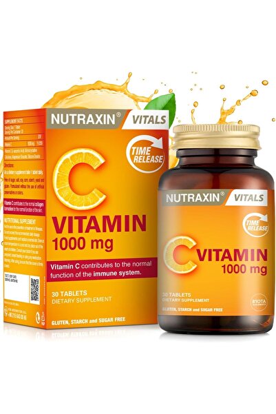 Nutraxin Vitamin C 1000mg – Immune Support & Antioxidant Protection – 30 Tablets