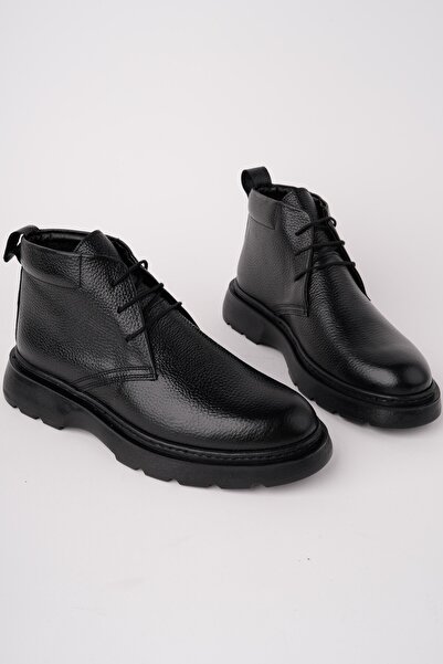 MUGGO HENRY Garantili Bağcıklı Hakiki Deri Rahat Taban Erkek Chelsea Bot