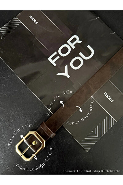 Fiori Köşeli Toka Kadın Kemeri, Pantolon Kemeri, Ceket Kemeri, Elbise Kemeri