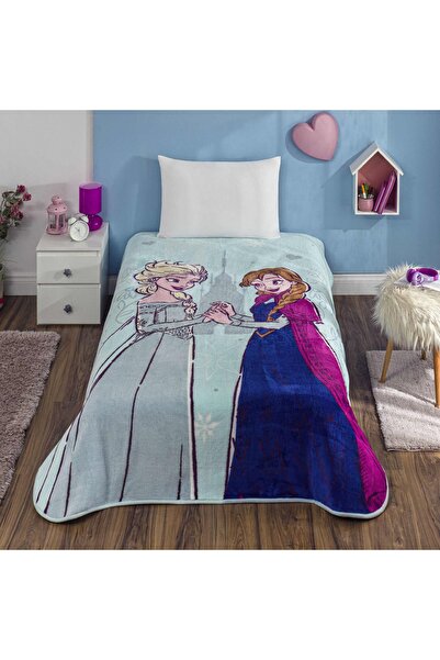 Taç Lisanslı Disney Frozen United Tek Kişilik Battaniye